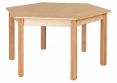 Tafel beuken zeshoekig 120 cm